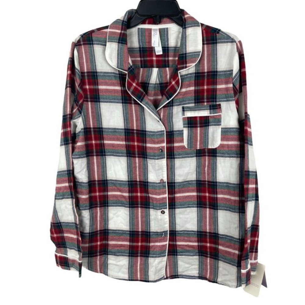Stars Above Women's Perfectly Cozy Plaid Flannel Pajama Set Size XL